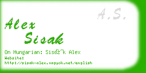 alex sisak business card